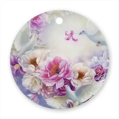 Floral Dance Circular Pendant (Aluminum)