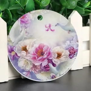 Floral Dance Circular Pendant (Aluminum)