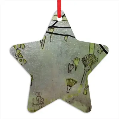 Angel Of Flowers - Stained Glass Star Pendant (Aluminum)