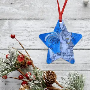 Drawing Ink - Blue Diva Star Pendant (Aluminum)