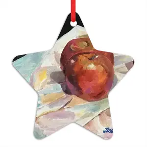 Apples On A Table Star Pendant (Aluminum)