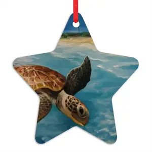 Caribbean Turtle Iii Star Pendant (Aluminum)