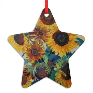 The Sunflowers Star Pendant (Aluminum)