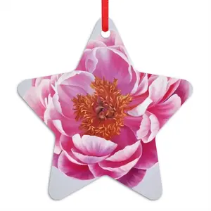 Coral Charm Peony Star Pendant (Aluminum)