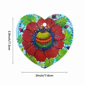 Flower Planet Heart Shaped Pendant (Aluminum)