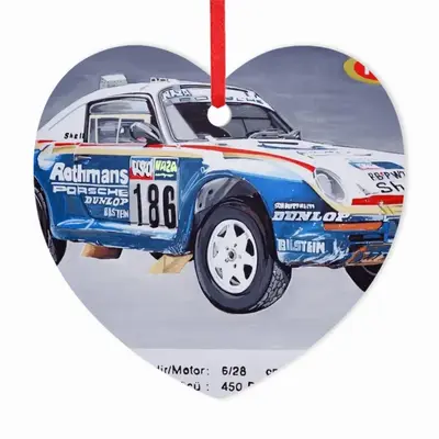 Porsche 959 Heart Shaped Pendant (Aluminum)