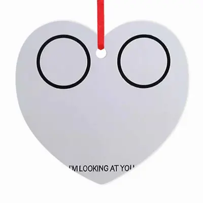 Im Looking At You Heart Shaped Pendant (Aluminum)