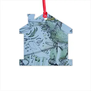 Cock And Lilies Of The Valley Hut Pendant (Aluminum)