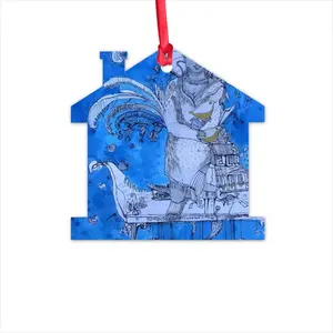 Drawing Ink - Blue Diva Hut Pendant (Aluminum)