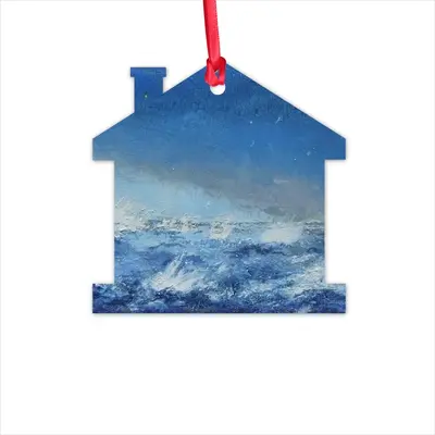 Red Boat Hut Pendant (Aluminum)