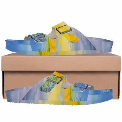 Men Earth Sea Sky And Stars Cork Sandals