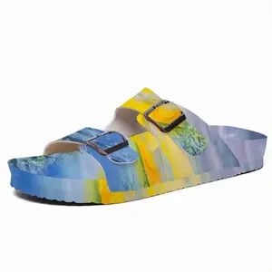 Men Earth Sea Sky And Stars Cork Sandals