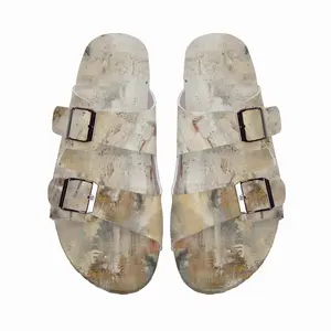 Men Shades Of White Cork Sandals