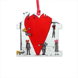 Love Is All Around Hut Pendant (Aluminum)