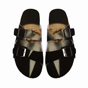 Men Portrait Of Rabbi Yehuda Ashlag Cork Sandals