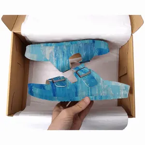 Men Blue Sky Blue Ocean Cork Sandals