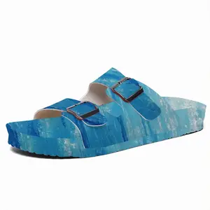 Men Blue Sky Blue Ocean Cork Sandals