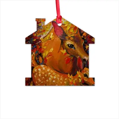 Deer Secret Hideaway Hut Pendant (Aluminum)