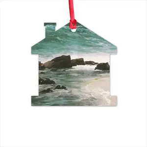 Breaking Waves Hut Pendant (Aluminum)