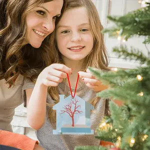 Red Tree Hut Pendant (Aluminum)