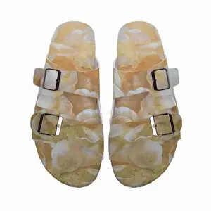 Men Gold Flower Cork Sandals