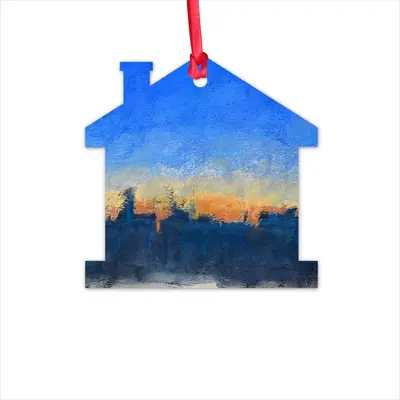 Sunset Cityscape Hut Pendant (Aluminum)