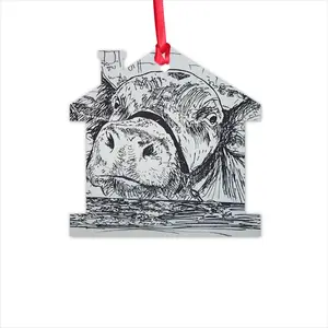 Kilroy Cow Hut Pendant (Aluminum)