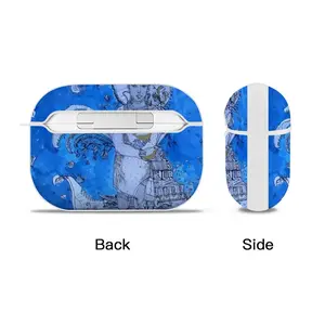 Drawing Ink - Blue Diva Airpods Pro Case (Hard Shell, White)