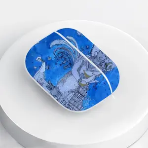 Drawing Ink - Blue Diva Airpods Pro Case (Hard Shell, White)