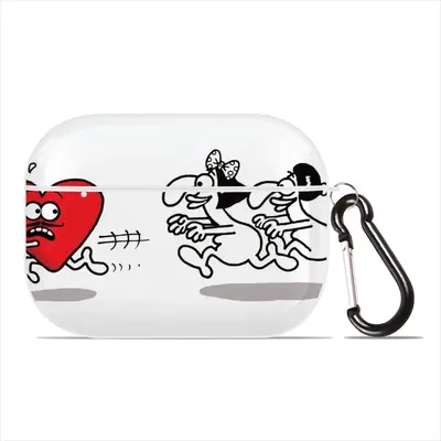 Chasing Love Airpods Pro Case (Hard Shell, White)