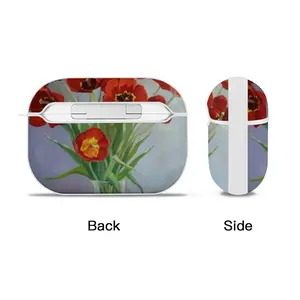 Tulips Airpods Pro Case (Hard Shell, White)