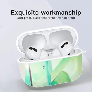 Green Bird Airpods Pro Case (Hard Shell, White)