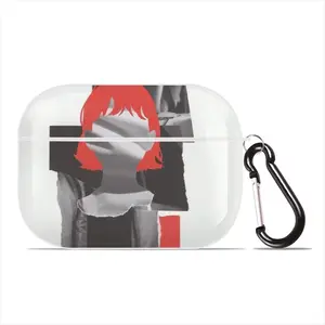 Red Airpods Pro Case (Hard Shell, White)