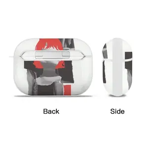 Red Airpods Pro Case (Hard Shell, White)