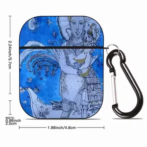 Drawing Ink - Blue Diva Airpods 2 Case (Hard Shell, Black)