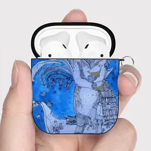 Drawing Ink - Blue Diva Airpods 2 Case (Hard Shell, Black)