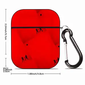 Deep Red (Decomposition) Airpods 2 Case (Hard Shell, Black)