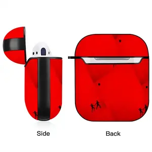 Deep Red (Decomposition) Airpods 2 Case (Hard Shell, Black)