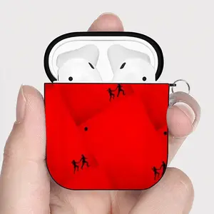 Deep Red (Decomposition) Airpods 2 Case (Hard Shell, Black)