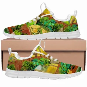 Men Backyard Garden With Yellow House F7 Running Shoes