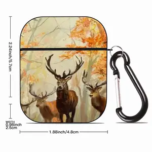 Deer Family In An Autumn Forest Airpods 2 Case (Hard Shell, Black)