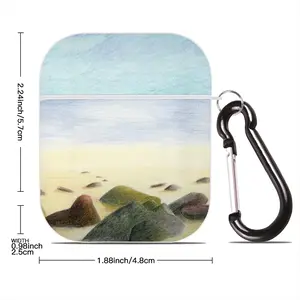 Beach With Stones Airpods 2 Case (Hard Shell, White)