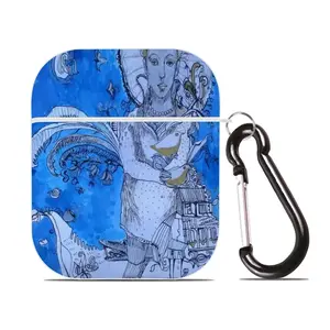 Drawing Ink - Blue Diva Airpods 2 Case (Hard Shell, White)