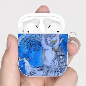 Drawing Ink - Blue Diva Airpods 2 Case (Hard Shell, White)