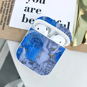 Drawing Ink - Blue Diva Airpods 2 Case (Hard Shell, White)