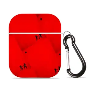 Deep Red (Decomposition) Airpods 2 Case (Hard Shell, White)