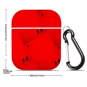 Deep Red (Decomposition) Airpods 2 Case (Hard Shell, White)