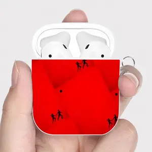 Deep Red (Decomposition) Airpods 2 Case (Hard Shell, White)