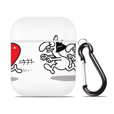 Chasing Love Airpods 2 Case (Hard Shell, White)