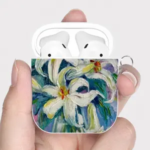 Lilies Airpods 2 Case (Hard Shell, White)